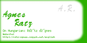 agnes ratz business card